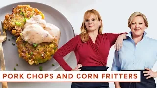 How to Make Pan-Seared Pork Chops and Corn Fritters