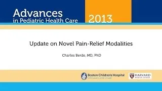 Update on Novel Pain-Relief Modalities - Charles Berde, MD PhD - Advances in Pediatric Health Care