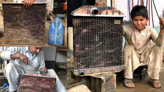 Restoring Tractor Radiator | Cleaning Old Radiator | Fiat Tractor