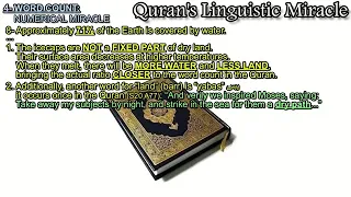 STUNNING NUMERICAL MIRACLE  Quran's Linguistic Miracle   PART 4 1