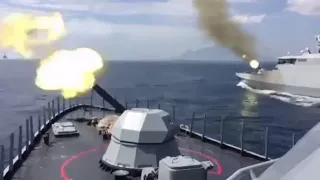 AK-630 30mm Close-in Weapon System (CIWS) Gatling gun (Warning High Volume)