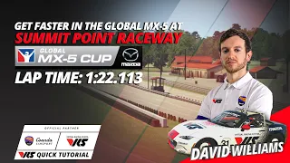 VRS Quick Tutorial Global MX-5 at Summit Point Raceway on iRacing. Lap time: 1:22.113