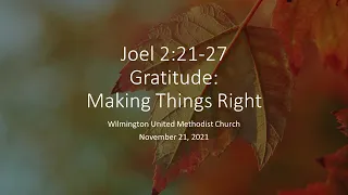 Gratitude: Making Things Right