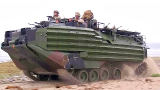 AAV-7A1 Assault Amphibious Vehicles Beach Landing