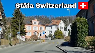 Stäfa and mountain road Switzerland