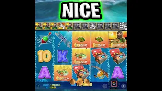 BIG BASS BONANZA SLOT 🤑 €100 MAX BET BONUS 🔥 BIG WINS FREE SPINS‼️ #shorts