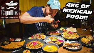 FULL MEXICAN MENU CHALLENGE At Los Capolitos (4kg of Food) | Best Mexican Food in Czech Republic!!