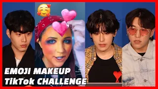 Koreans React To EMOJI MAKEUP TikTok CHALLENGE For the First time