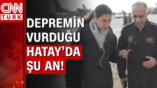 Depremin vurduğu Hatay'da şuan! Jandarma ekipleri helikopterle köylere yardım götürüyor