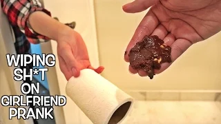 Wiping Sh*t On GIRLFRIEND Prank : Bathroom Prank Gone Wrong