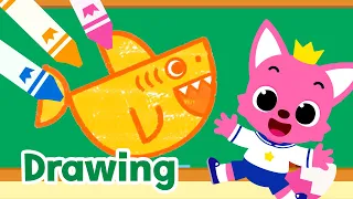 Drawing Baby Shark | Animals & Sea Animals Song | Learn to Draw |15-Minute Learning with Baby Shark