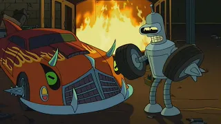 Bender y EL "Bardahl" SON AUTOS-LOBO! -Bender ataca a Fry (Fry se pone celoso de Leela).