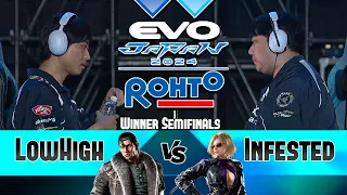 LowHigh ( Dragunov ) vs Infested ( Nina ) ➤ Winners Semifinals - Evo Japan 2024 - Tekken 8