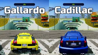 NFS Most Wanted: Lamborghini Gallardo vs Cadillac CTS - Drag Race