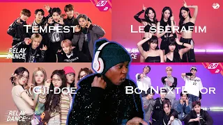 [Relay Dance] Tempest, LE SSERAFIM, (G)I-DLE and NCT 127 reaction | BReaction