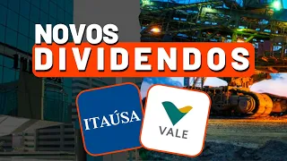 VALE e ITAÚSA ACABARAM DE ANUNCIAR DIVIDENDOS (JCP) | AÇÕES VALE3 ITSA3 e ITSA4