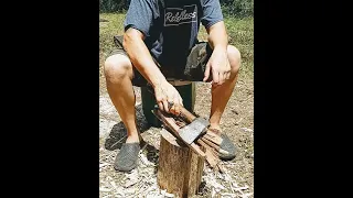 Customized Hatchet: tinder and kindling for camp fire