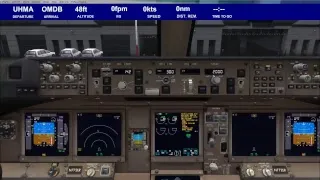 [FSX] PMDG 777-200LR | UHMA (Anadyr) - OMDB (Dubai) | VATSIM