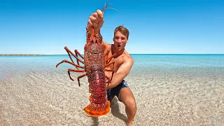 Giant Lobster Solo 2 DAYS Eating Only What I Catch