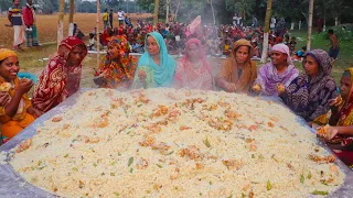 100 KG Meat & 70 KG Rice Mixed Chicken Biriyani Cooking By Women - Tasty Biryani For Villagers