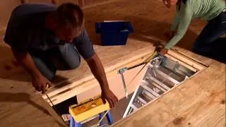 KELLER - Aluminum Attic Ladder Complete Installation Video
