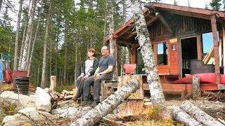 Finally Finished Inside Of Remote Cabin Moose Brook Trout For Breakfast Wilderness Hike Episode  #64