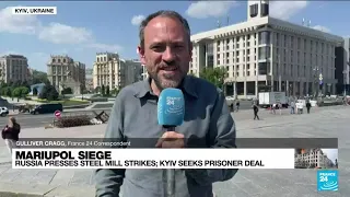 Protests in Kyiv as Ukraine seeks prisoner deal for hurt Mariupol fighters • FRANCE 24 English