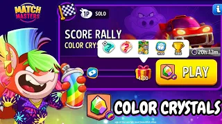 COLOR CRYSTALS + RAINBOW SCORE RALLY SOLO CHALLENGE GOAL SCORE 4100 POINTS | Match Masters