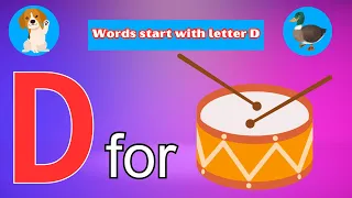 Dive into a World of Words | Learn The Letter D | Kids vocabulary