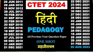 CLASS0-01 #CTET_JAN_2024 | हिंदी पेडागॉजी क्वेश्चन | CTET HINDI PEDAGOGY PYQ | AD SIR | #Pedagogy