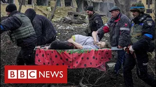 “Children buried under rubble” as Russian airstrike hits maternity hospital - BBC News