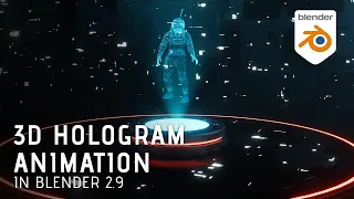 Blender Hologram Effect Tutorial [Sci-fi Material and scene set-up]