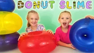 Find Your Slime Ingredients Challenge! Crazy Giant Donut Balloons Scavenger Hunt!