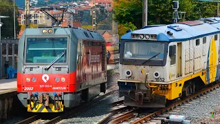 Trenes de mercancías Feve y Euskotren Kargo en Ariz Basauri