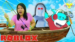 RYAN'S MOMMY FISHING IN SCARY CAMPGROUND IN ROBLOX! Let's Play Roblox with Big Gil
