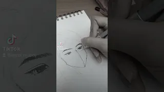 a live sketch using hatching technique
