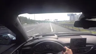 Audi s6 stage 2 (600 hp) Russia Saint Petersburg 300 + км/ч