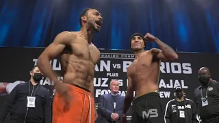 'ONE TIME! ALL THE TIME!' - KEITH THURMAN SHOUTS AT TEAM BARRIOS AS THE PAIR WEIGH-IN IN LAS VEGAS