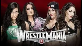 aj lee y paige vs the bella twins wrestlemania 31 español latino