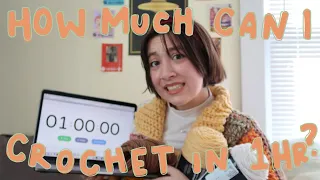 how much can I crochet in 1 hour?