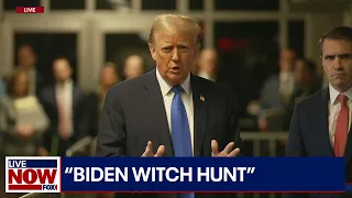 Trump speaks after "hush money" trial opening statements | LiveNOW from FOX