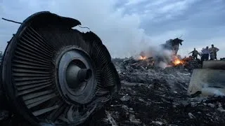 Видео с места падения малайзийского лайнера