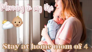 MORNING IN MY LIFE STAY AT HOME MOM OF 4 | morning routine vlog with a baby and 3 toddlers