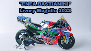 Diecast custom ducati enea bastianini, special livery Mugello 2022, 1/18 scale