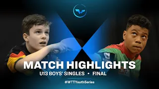 Noah Hersel vs Tiago Abiodun | WTT Youth Contender Vila Real (U13 Boys' Singles Finals)