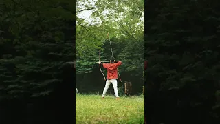 Japanese archery practice. Kyudo - Heki Ryu