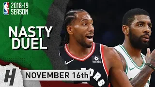 Kyrie Irving DESTROYS Kawhi Leonard in Crunch Time - Raptors vs Celtics | November 16, 2018