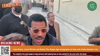 Lionel Ritchie, Luke Bryan and Banks The Singer Sign Autographs Outside Jimmy Kimmel Live!