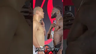 Deontay Wilder STEPS to Zhilei Zhang in FINAL face off at weigh in!