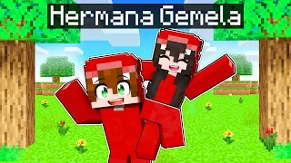 Juego Minecraft con Mi HERMANA GEMELA!